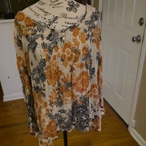 3/$20 Lucky Brand Multicolor Floral Blouse